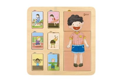 Classic World, Puzzle deskové dřevěné lidské tělo - sport
