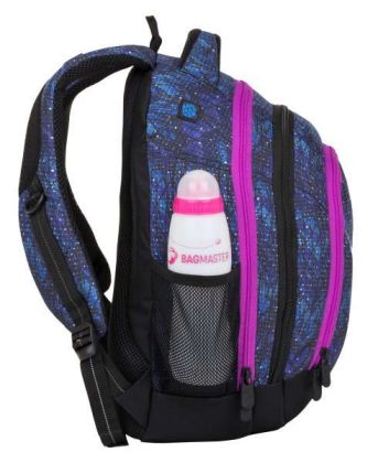 Studentský batoh Bagmaster SUPERNOVA 8 A BLACK/BLUE/PINK