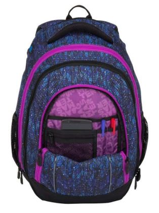Studentský batoh Bagmaster SUPERNOVA 8 A BLACK/BLUE/PINK