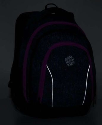 Studentský batoh Bagmaster SUPERNOVA 8 A BLACK/BLUE/PINK