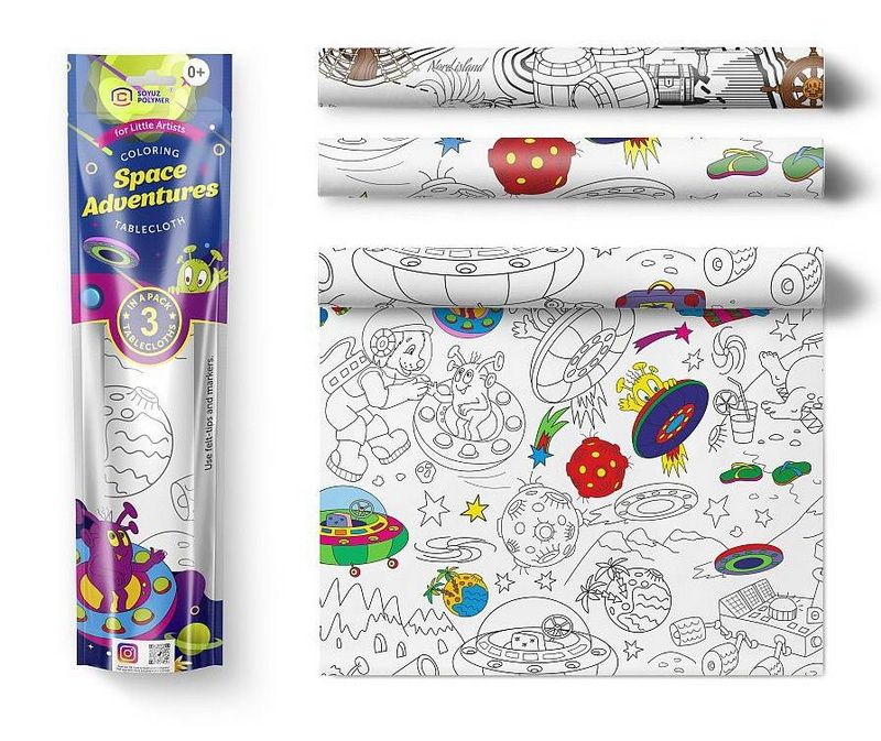 Pexi, Malovací ubrusy 3 ks - Vesmír