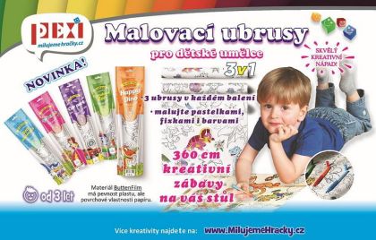 Pexi, Malovací ubrusy 3 ks - Vesmír