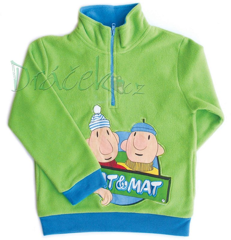 Mikina fleece Pat a Mat zelená - vel. 110-116