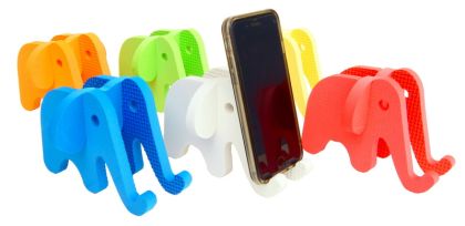 Pěnový stojánek na mobil - Slon modrý