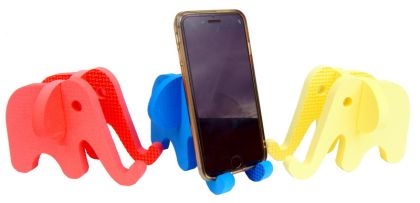 Pěnový stojánek na mobil - Slon modrý