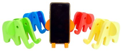 Pěnový stojánek na mobil - Slon modrý