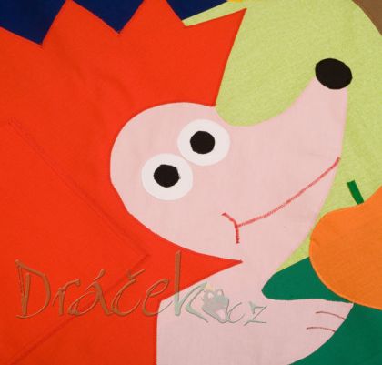 Kapsář za postel Ježek červený 200cm