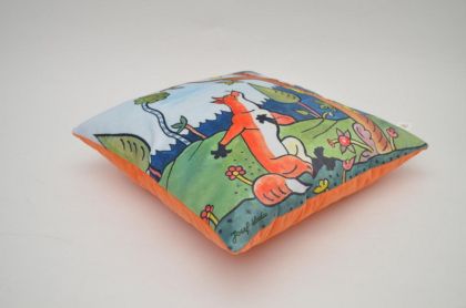 Polštář 30x30cm, Liška a sýr