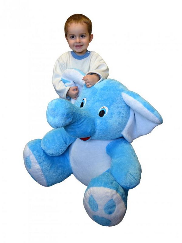 MÚ Brno Slůně Bimbo 60 cm, světle modré