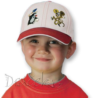 Baseballová čepice Krteček šedo-červená