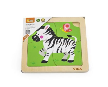 VIGA, Dřevěné puzzle - zebra