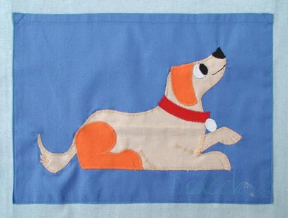 Zástěrka Pes modrý velká