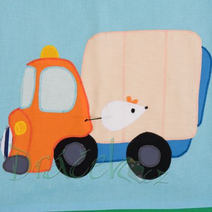 Kapsář za postel Nákladní auta 200 cm