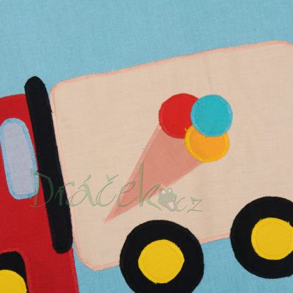 Kapsář za postel Nákladní auta 200 cm