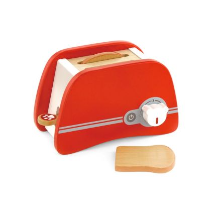 VIGA, Dřevěný toustovač červený