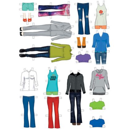 Vystřihovánky Škola módy - Volný čas