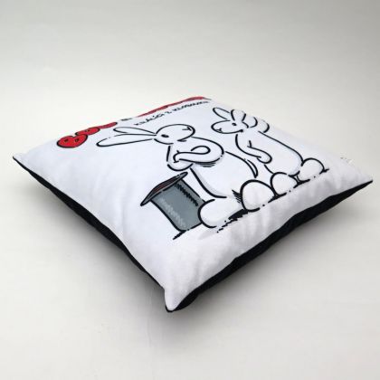 Polštář 30x30 cm, Bob a Bobek, bílý