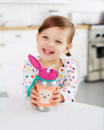 Skip Hop Zoo Láhev na vodu, nerez - Lama