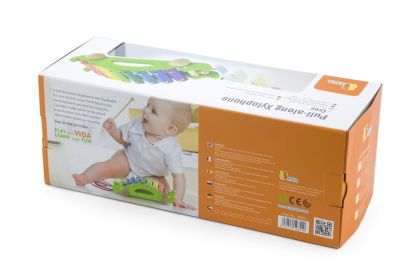 VIGA, Dřevěný tahací xylofon - krokodýl