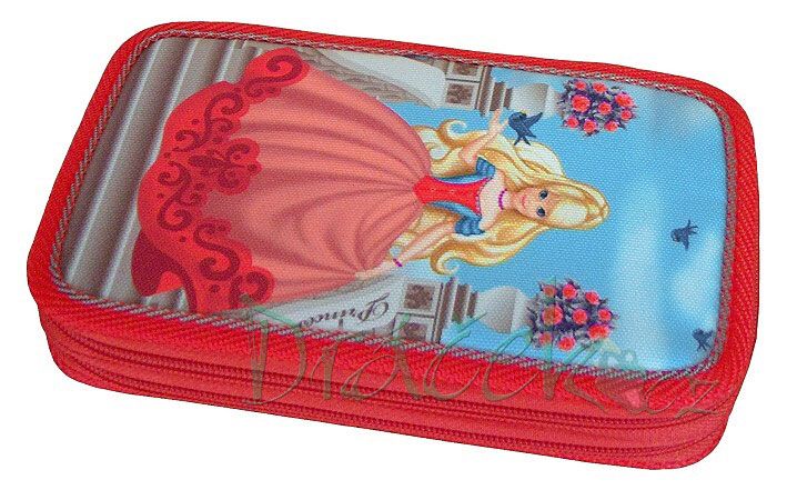 Neplněné školní pouzdro EMIPO dvoupatrové 01 Elegant Princess