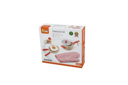 VIGA, Dřevěná sada nádobí - červená
