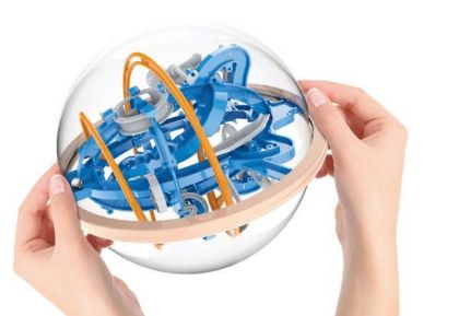 Hlavolam edukační koule 80 kroků plast 18cm