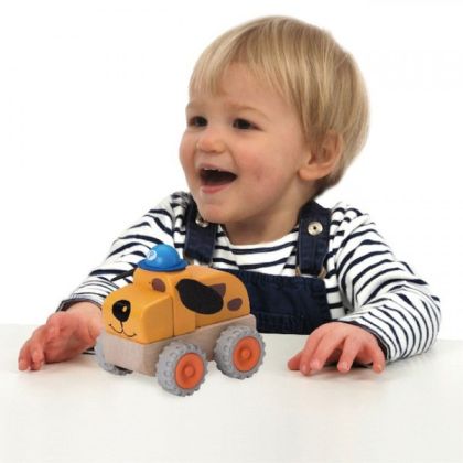 Dřevěné policejní autíčko pes