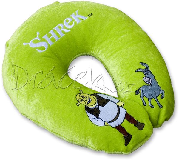 Nafukovací opěrka hlavy - nákrčník Shrek