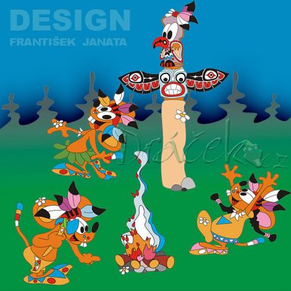 Dřevěná dekorace Indián 4