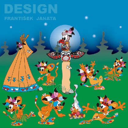 Dřevěná dekorace Indián 4