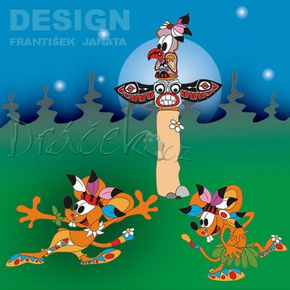 Dřevěná dekorace Indián 4