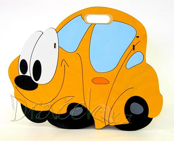 Odpadkový koš Auto žluté