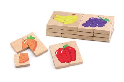 VIGA, Dřevěné magnetické puzzle - ovoce