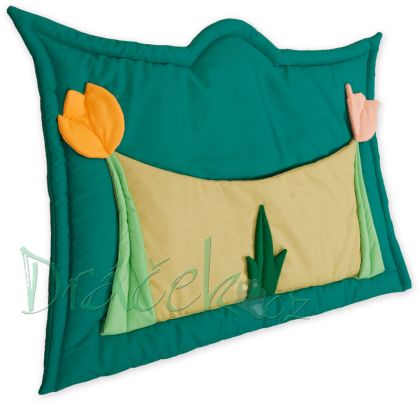 Kapsář za postel Travina s olivovými kapsami 80x50cm