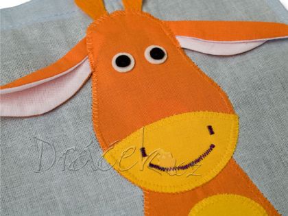 Zástěrka Žirafa modrá