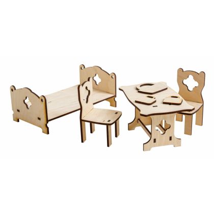 Rekvizita - Nábytek selský pro 14 cm loutky