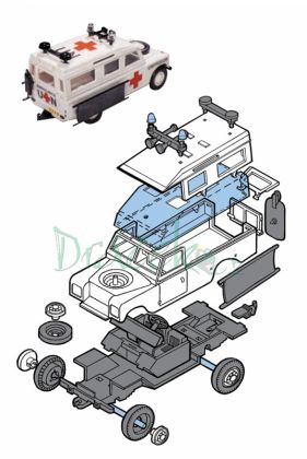 Stavebnice Monti MS 35 Unprofor Ambulance