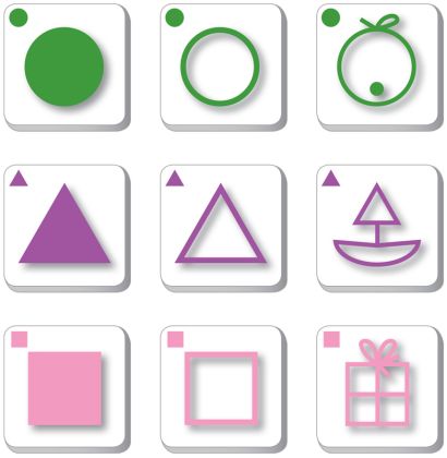 Pexetrio Kids - Znáš barvy a tvary? 36 dílků