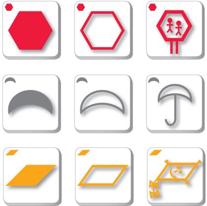 Pexetrio Kids - Znáš barvy a tvary? 36 dílků