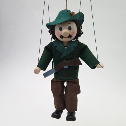 Myslivec 20 cm, dřevěná loutka