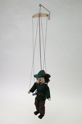 Myslivec 20 cm, dřevěná loutka