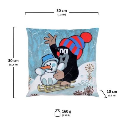 MÚ Brno Polštář Krtek 30x30 cm, zima