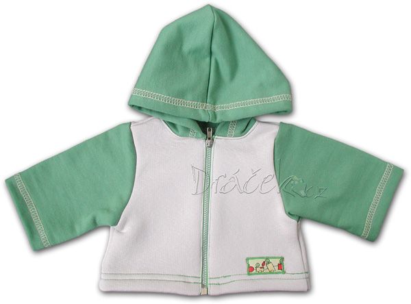 Mikina s kapucí zelená 48-52cm