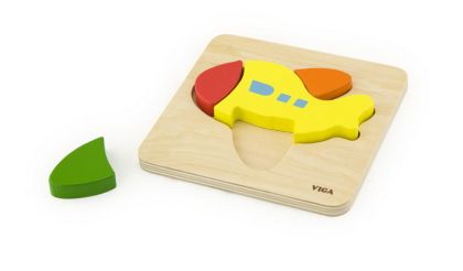 VIGA, Dřevěné puzzle pro nejmenší - letadlo