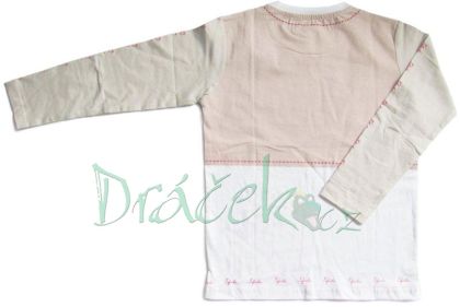 Tričko Fifinka bílé s dlouhým rukávem vel. 122-128