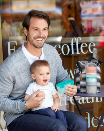 Skip Hop, Miska s lžičkou v ochranném pouzdře Easy Serve Teal 240ml