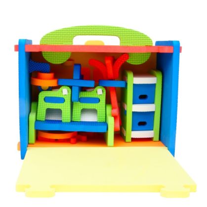 Pěnová stavebnice 3D - Pokojíček na cestách v kufříku