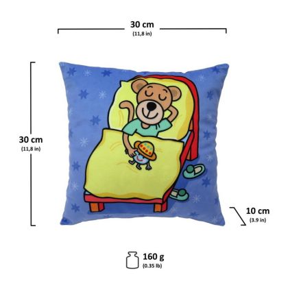 Polštář 30x30 cm, Pepa popleta, spí v postýlce