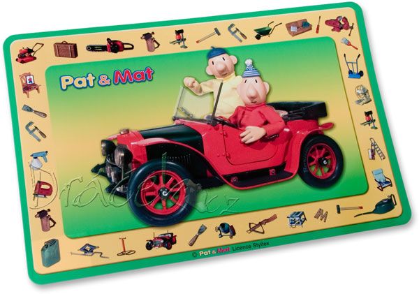 Prostírání Pat a Mat a auto
