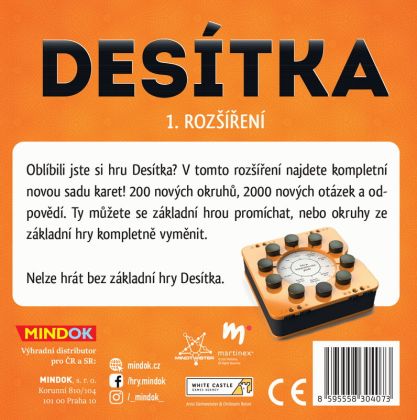 Mindok, Desítka - Rozšíření